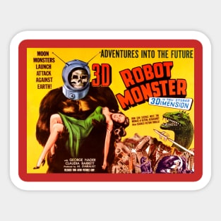 Classic Science Fiction Lobby Card - Robot Monster Sticker